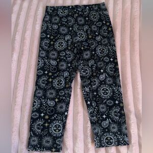 No Boundaries Kids Cosmic Print Leggings - Black and White